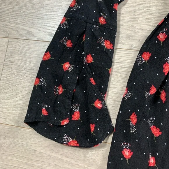 Free People Tegan Floral Print Mini Long Sleeve Dress - Picture 7 of 15